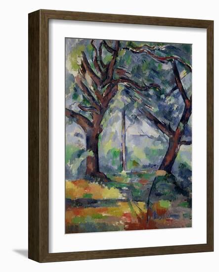 The Big Trees, C.1904-Paul Cézanne-Framed Giclee Print