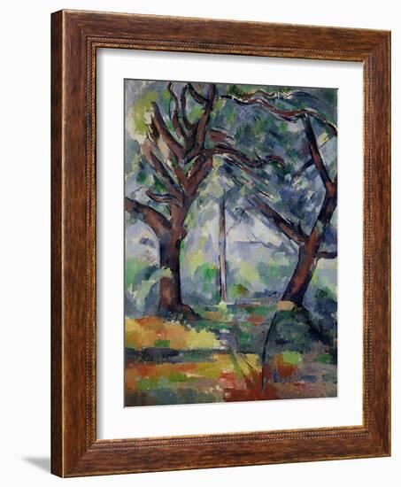 The Big Trees, C.1904-Paul Cézanne-Framed Giclee Print