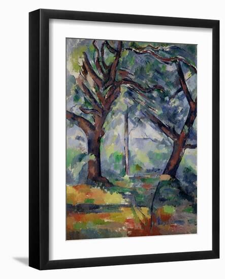 The Big Trees, C.1904-Paul Cézanne-Framed Giclee Print
