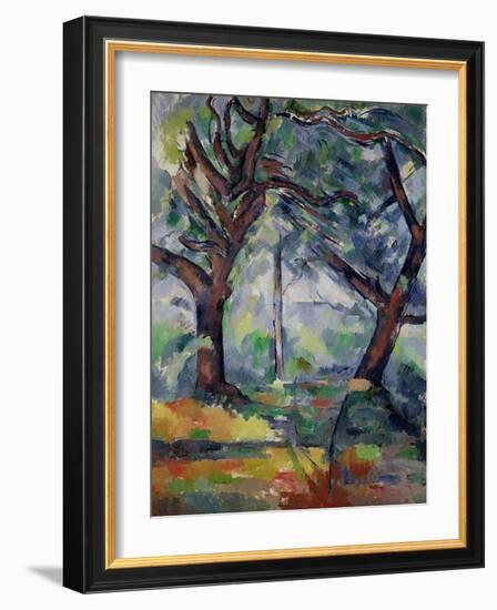 The Big Trees, C.1904-Paul Cézanne-Framed Giclee Print