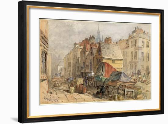 The Bigg Market, Newcastle Upon Tyne-William Bell Scott-Framed Giclee Print