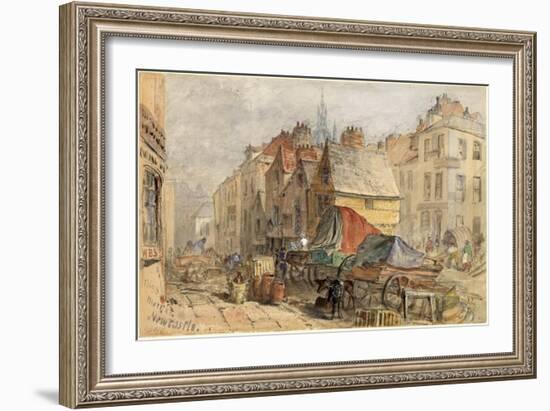 The Bigg Market, Newcastle Upon Tyne-William Bell Scott-Framed Giclee Print