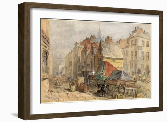 The Bigg Market, Newcastle Upon Tyne-William Bell Scott-Framed Giclee Print