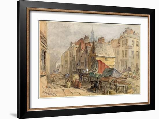 The Bigg Market, Newcastle Upon Tyne-William Bell Scott-Framed Giclee Print