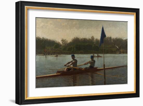 The Biglin Brothers Turning the Stake, 1873 (Oil on Canvas)-Thomas Cowperthwait Eakins-Framed Giclee Print