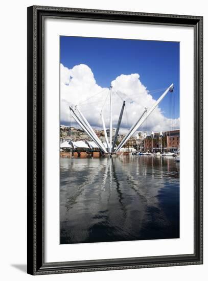 The Bigo Panoramic Lift at the Old Port in Genoa, Liguria, Italy, Europe-Mark Sunderland-Framed Photographic Print