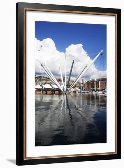 The Bigo Panoramic Lift at the Old Port in Genoa, Liguria, Italy, Europe-Mark Sunderland-Framed Photographic Print