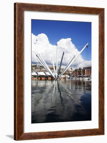 The Bigo Panoramic Lift at the Old Port in Genoa, Liguria, Italy, Europe-Mark Sunderland-Framed Photographic Print