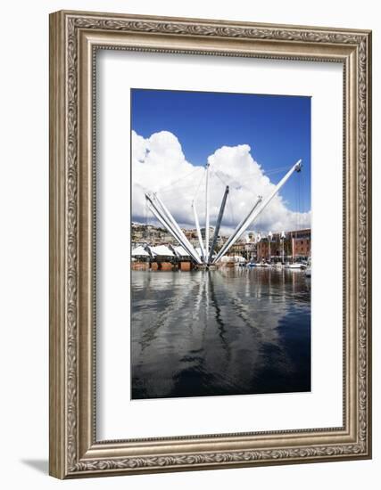 The Bigo Panoramic Lift at the Old Port in Genoa, Liguria, Italy, Europe-Mark Sunderland-Framed Photographic Print