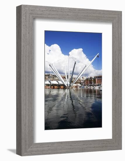 The Bigo Panoramic Lift at the Old Port in Genoa, Liguria, Italy, Europe-Mark Sunderland-Framed Photographic Print