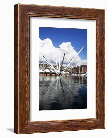 The Bigo Panoramic Lift at the Old Port in Genoa, Liguria, Italy, Europe-Mark Sunderland-Framed Photographic Print