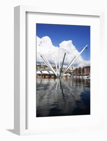 The Bigo Panoramic Lift at the Old Port in Genoa, Liguria, Italy, Europe-Mark Sunderland-Framed Photographic Print