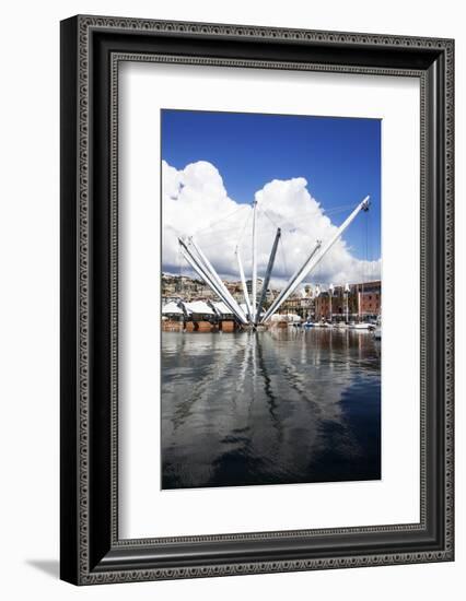 The Bigo Panoramic Lift at the Old Port in Genoa, Liguria, Italy, Europe-Mark Sunderland-Framed Photographic Print