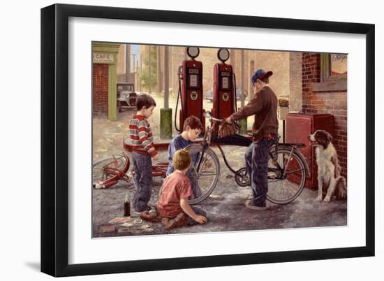 The Bike Patrol-Jim Daly-Framed Art Print