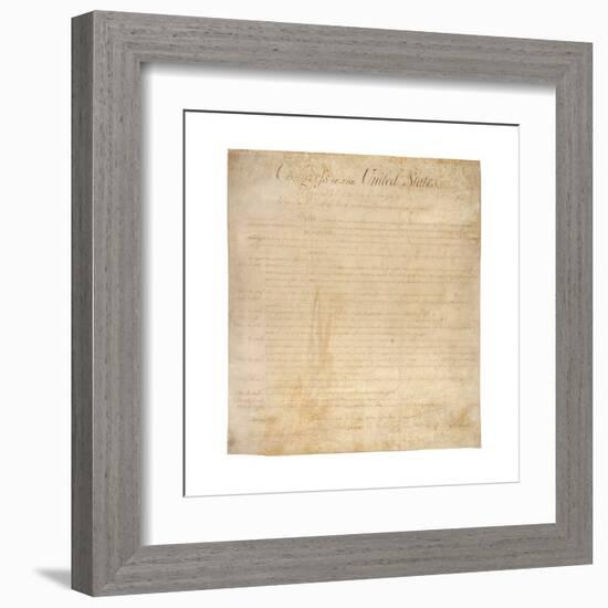 The Bill of Rights, the First Ten Amendments to the US Constitution, 1791-null-Framed Art Print