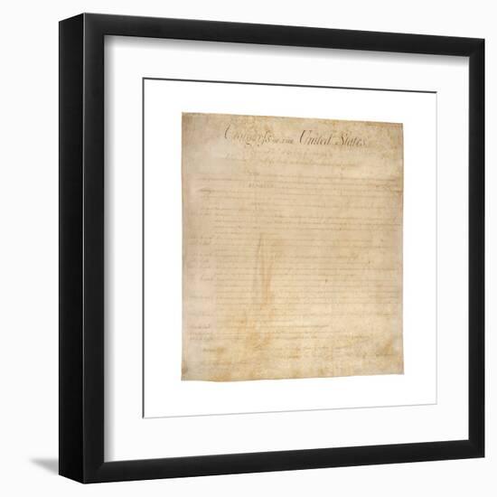 The Bill of Rights, the First Ten Amendments to the US Constitution, 1791-null-Framed Art Print