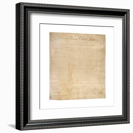 The Bill of Rights, the First Ten Amendments to the US Constitution, 1791-null-Framed Art Print