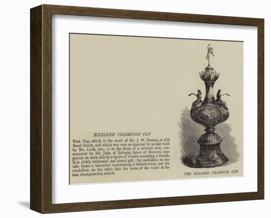 The Billiard Champion Cup-null-Framed Giclee Print