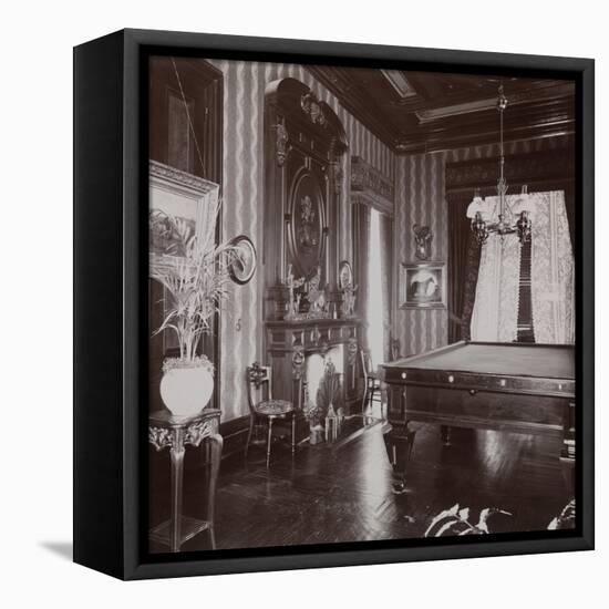 The Billiard Room at the John Jacob Astor Residence at Rhinecliff, N.Y., 1893-94-Byron Company-Framed Premier Image Canvas