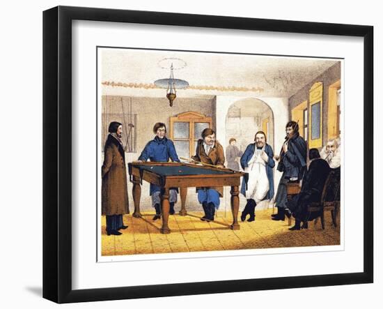 The Billiard Room, Early 19th C-null-Framed Giclee Print