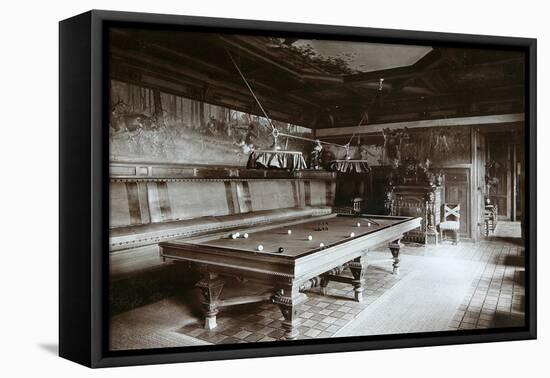 The Billiard Room, Imperial Palace, Bialowieza Forest, Russia, Late 19th Century-Mechkovsky-Framed Premier Image Canvas