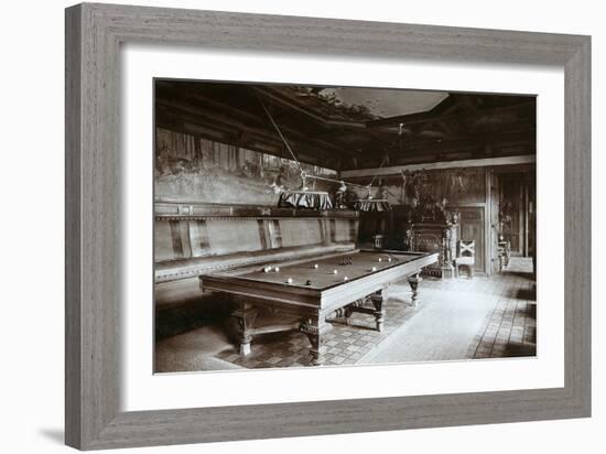 The Billiard Room, Imperial Palace, Bialowieza Forest, Russia, Late 19th Century-Mechkovsky-Framed Photographic Print
