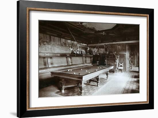 The Billiard Room, Imperial Palace, Bialowieza Forest, Russia, Late 19th Century-Mechkovsky-Framed Photographic Print