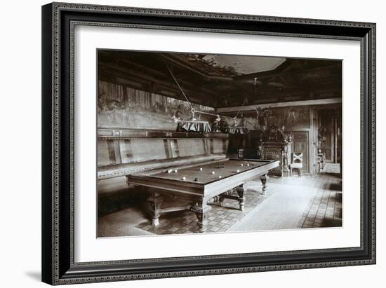 The Billiard Room, Imperial Palace, Bialowieza Forest, Russia, Late 19th Century-Mechkovsky-Framed Photographic Print