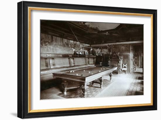 The Billiard Room, Imperial Palace, Bialowieza Forest, Russia, Late 19th Century-Mechkovsky-Framed Photographic Print