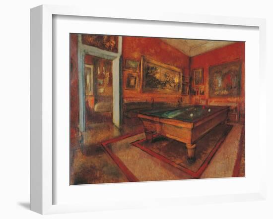 The Billiard Room-Edgar Degas-Framed Giclee Print