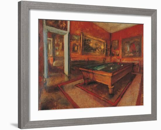The Billiard Room-Edgar Degas-Framed Giclee Print