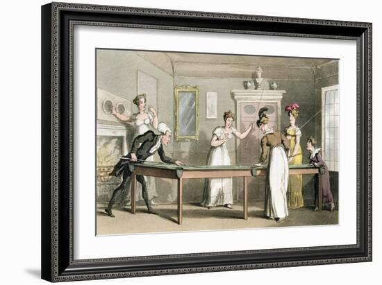 The Billiard Table, from "The Tour of Dr Syntax in Search of the Picturesque"-Thomas Rowlandson-Framed Giclee Print