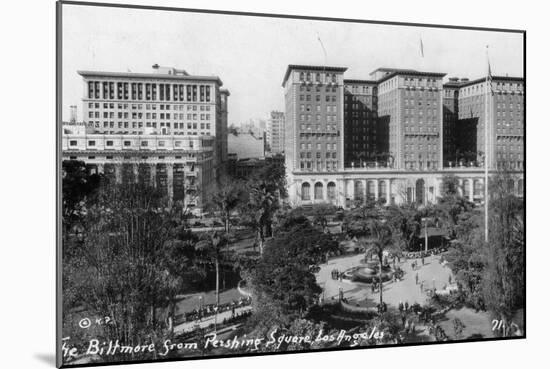 The Biltmore from Pershing Square, Los Angeles, California, USA, C1933-null-Mounted Giclee Print