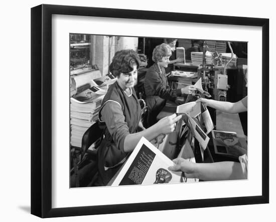 The Binding Room at a Printing Company, Mexborough, South Yorkshire, 1959-Michael Walters-Framed Photographic Print