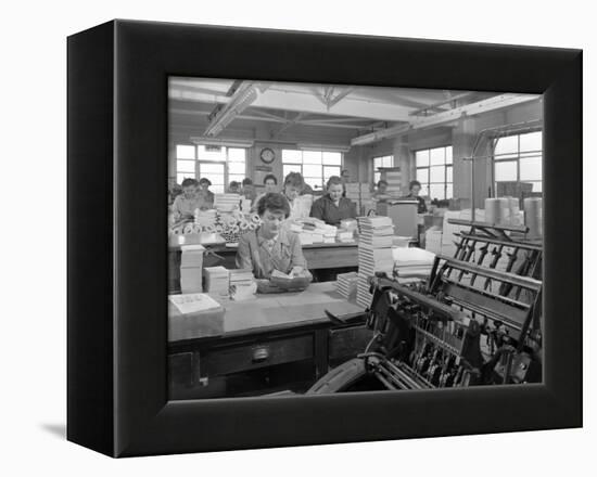 The Binding Room at the White Rose Press Printing Co, Mexborough, South Yorkshire, 1959-Michael Walters-Framed Premier Image Canvas