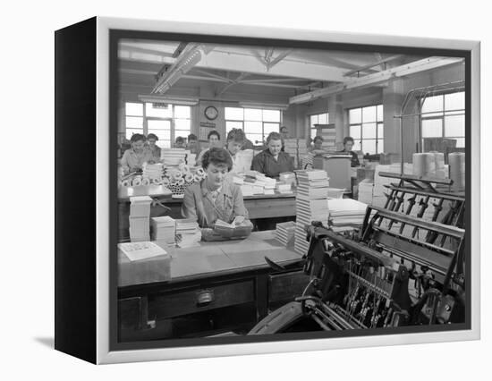 The Binding Room at the White Rose Press Printing Co, Mexborough, South Yorkshire, 1959-Michael Walters-Framed Premier Image Canvas