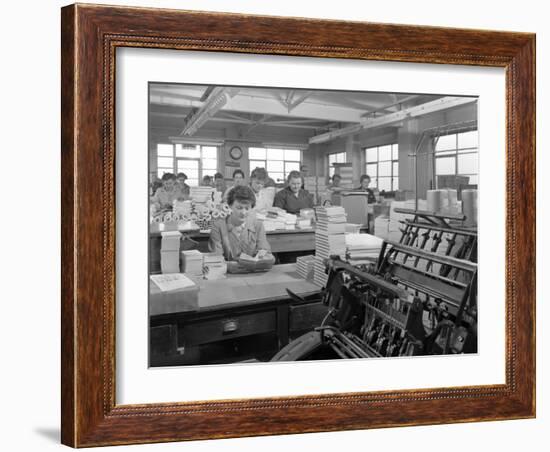 The Binding Room at the White Rose Press Printing Co, Mexborough, South Yorkshire, 1959-Michael Walters-Framed Photographic Print