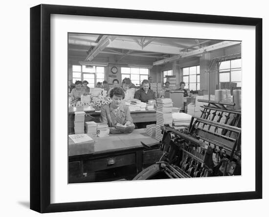 The Binding Room at the White Rose Press Printing Co, Mexborough, South Yorkshire, 1959-Michael Walters-Framed Photographic Print