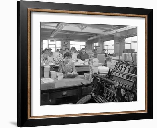 The Binding Room at the White Rose Press Printing Co, Mexborough, South Yorkshire, 1959-Michael Walters-Framed Photographic Print