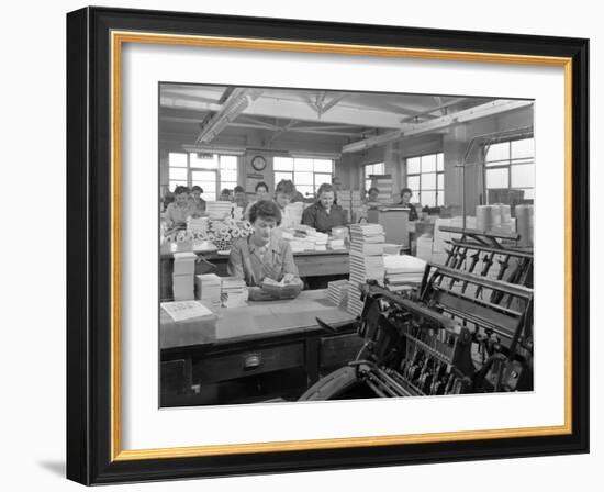 The Binding Room at the White Rose Press Printing Co, Mexborough, South Yorkshire, 1959-Michael Walters-Framed Photographic Print