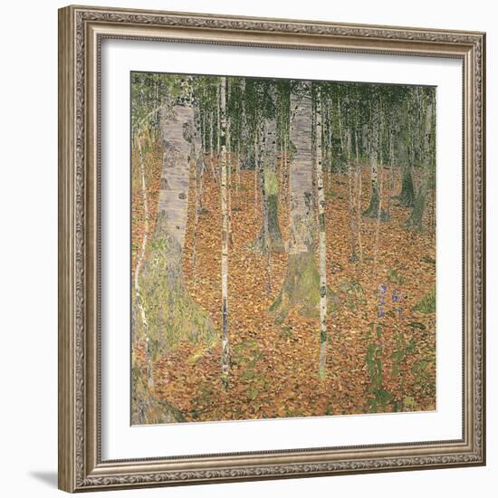 The Birch Wood-Gustav Klimt-Framed Giclee Print