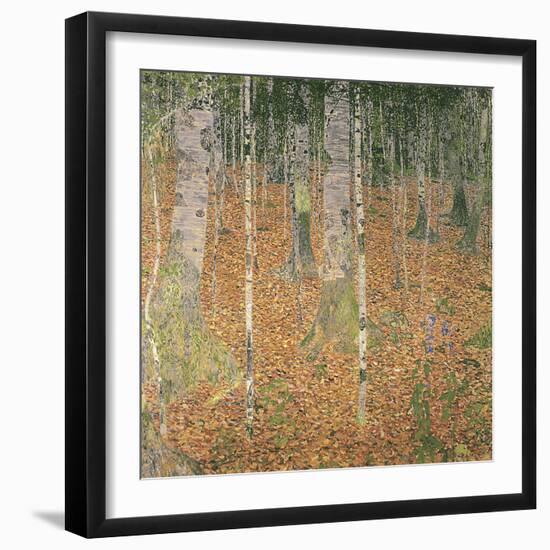 The Birch Wood-Gustav Klimt-Framed Giclee Print