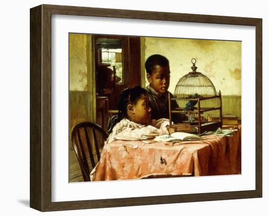 The Bird Cage, (Oil on Canvas)-Harry Herman Roseland-Framed Giclee Print