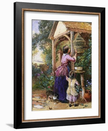 The Bird Cage-Myles Birket Foster-Framed Giclee Print