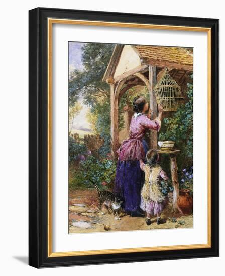 The Bird Cage-Myles Birket Foster-Framed Giclee Print