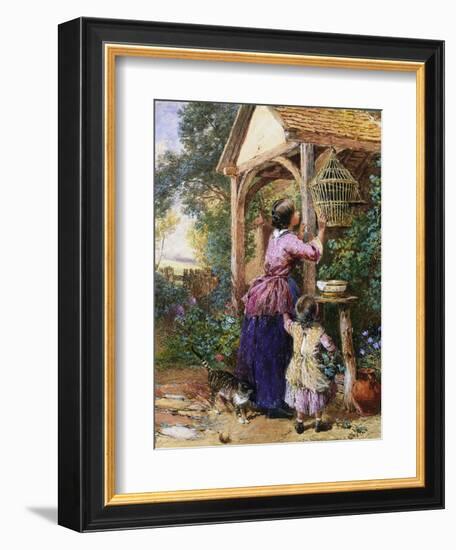 The Bird Cage-Myles Birket Foster-Framed Giclee Print