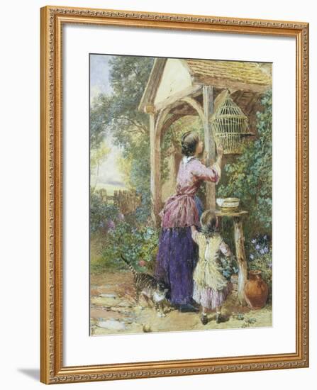 The Bird Cage-Myles Birket Foster-Framed Giclee Print