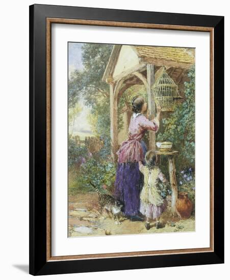 The Bird Cage-Myles Birket Foster-Framed Giclee Print