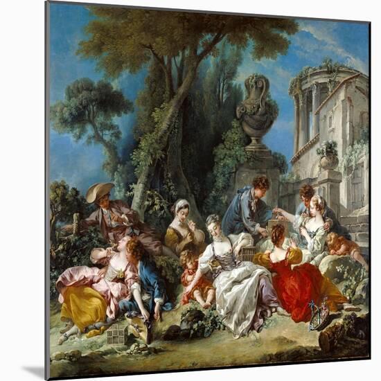 The Bird Catchers, 1748-Francois Boucher-Mounted Giclee Print