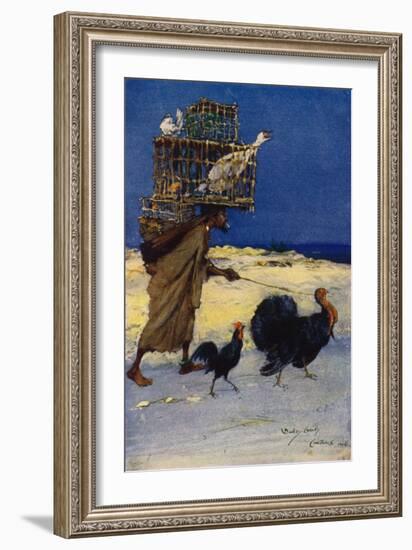 The Bird Fancier, Carthage, Tunisia, 1906 (Colour Litho)-Dudley Hardy-Framed Giclee Print